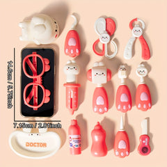 Pink Pretend Doctor Toy Playset for Kids