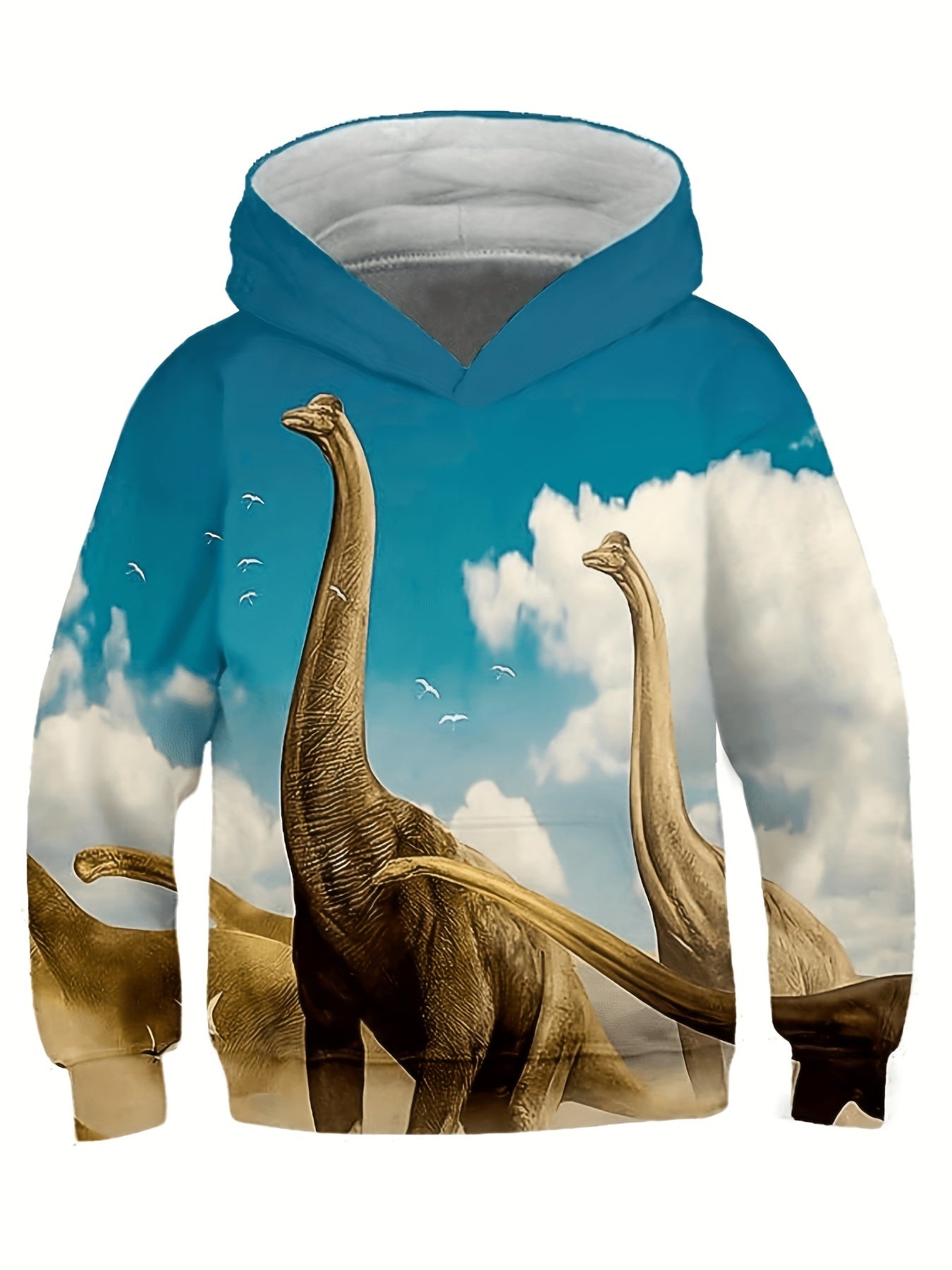 Kids Dinosaur Hoodie Sweatshirt Pullover Long Sleeve Unisex Tops