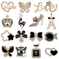 15pcs Crystal Shoe Charms for Crocs Sandals Decoration