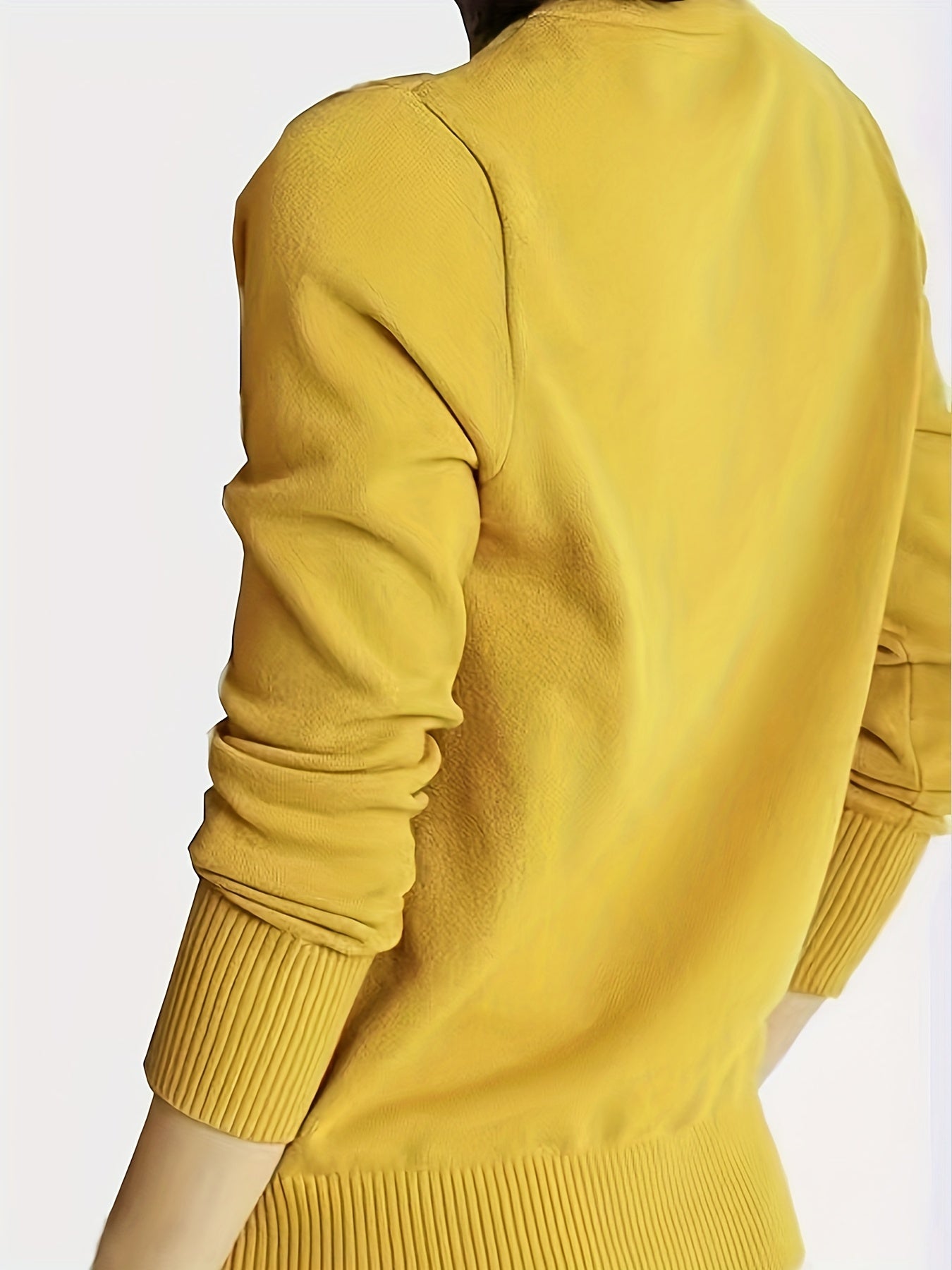 V-neck Button Front Cardigan for Women