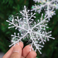 Christmas Tree Snowflake Ornaments, 2pcs, Holiday Party Decorations