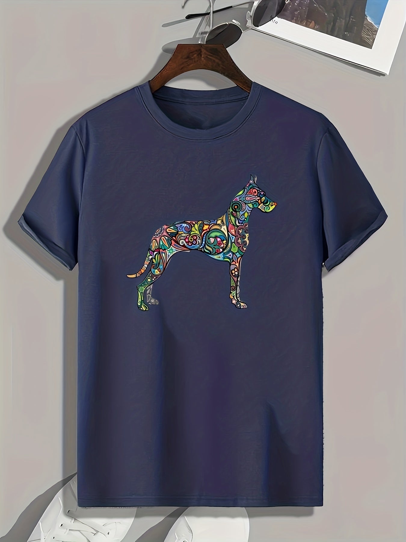 Colorful Horse Print Men's Graphic T shirt Casual Comfy Tees For Summer