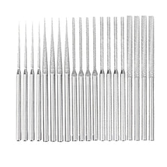 20 Pcs Diamond Grinding Set 5 Shapes 1/8 Inch Shank Rotary Tool
