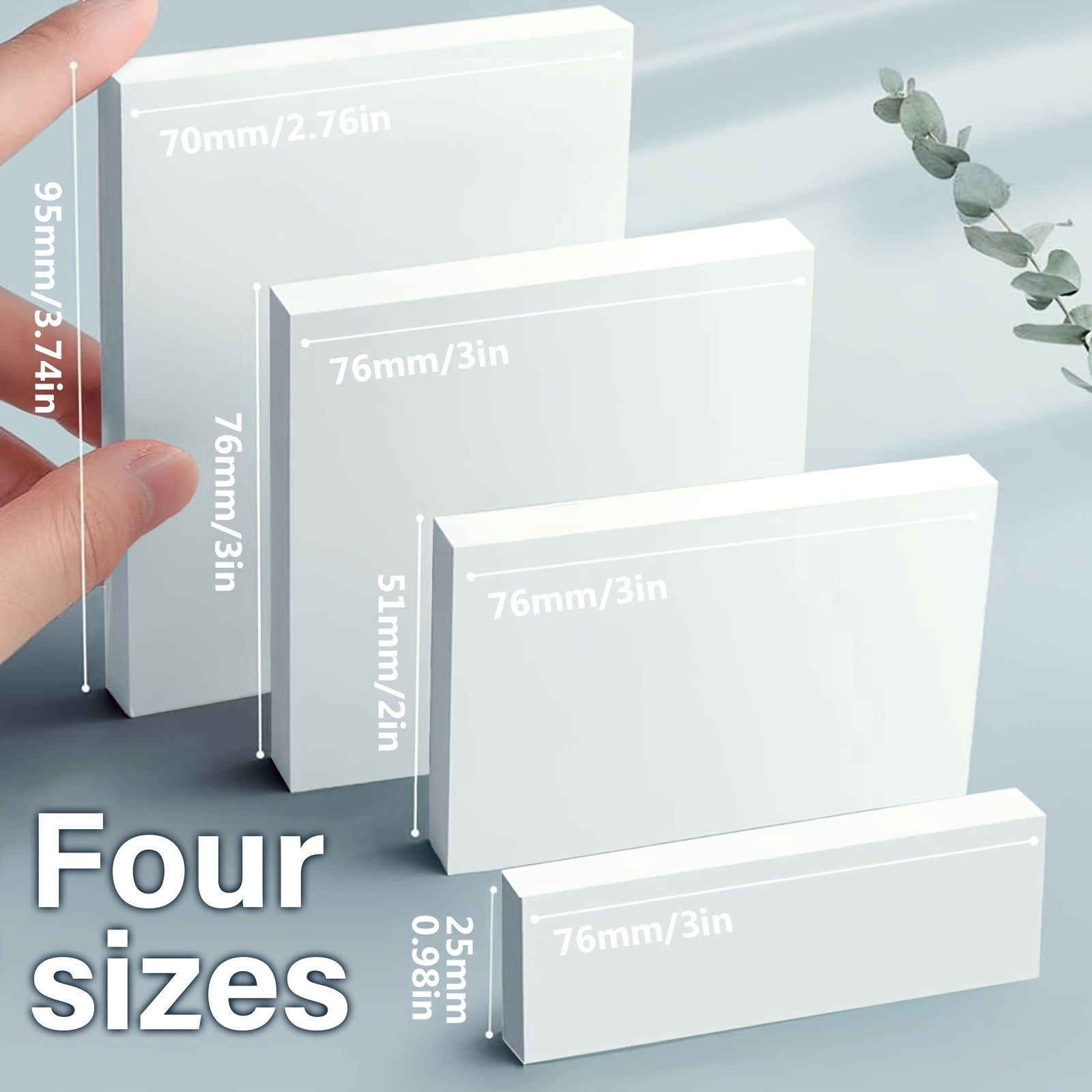 400pcs Transparent Sticky Notes Waterproof Self adhesive Stationery Stickers