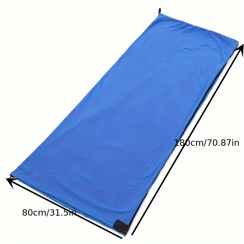Solid Fleece Sleeping Bag Winter Camping Lunch Break