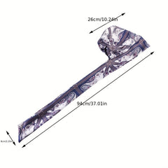 Flower Print Silk Bonnet Lace Up Head Scarf Night Cap Chemo Hat