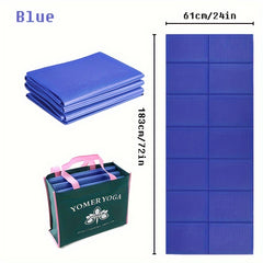 Portable Foldable Yoga Mat Non-slip Thickened Mat for Indoor Fitness Pilates