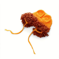 Newborn Baby Lion Hat Photography Props Knitted Hat Pant Suit Infant Costume