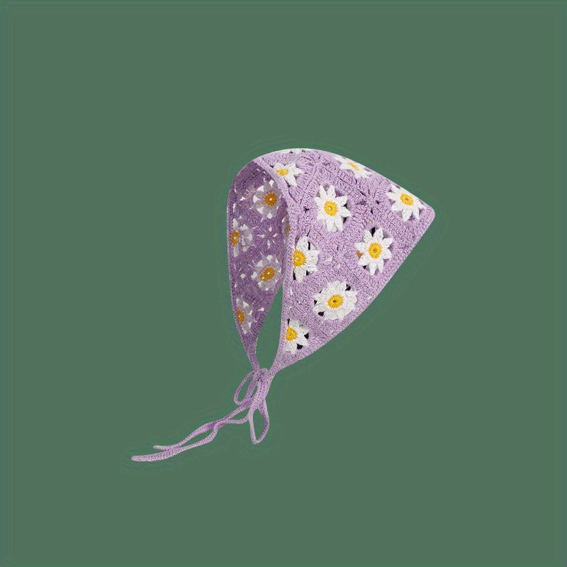 Boho Crochet Bandana Triangular Head Band for Women Girls
