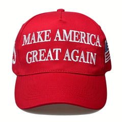 Red Letter Flag Embroidery Baseball Cap Sun Hat Hip Hop Dad Hats