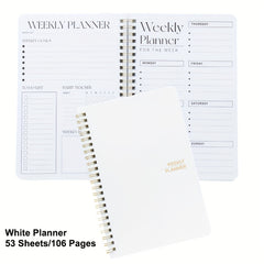 Undated Weekly Planner Notebook with Goal To-Do List
