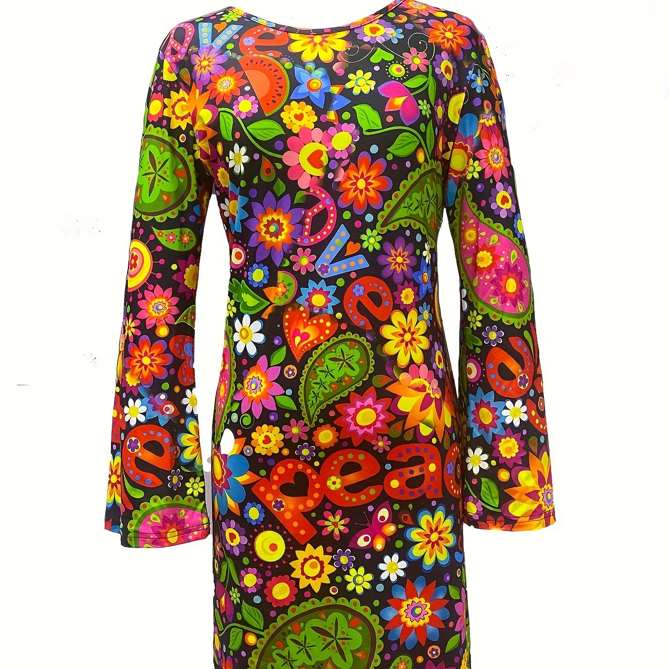  Boho Dress Women's Plus Paisley Floral Print Maxi Dress