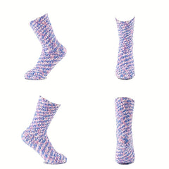 2 Pairs Warm Fuzzy Floor Socks Women's Stockings