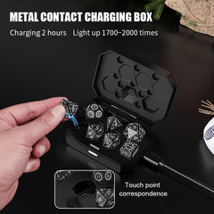 7pcs Rechargeable LED Metal Flashy Dices