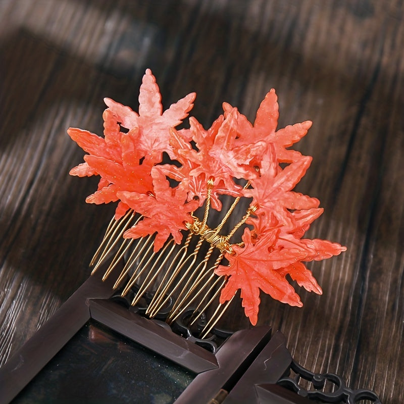 Maple Leaf Hair Comb Ancient Style Hair Accessory