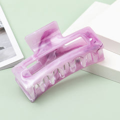 Resin Rectangle Hair Claw Clip Non Slip Strong Hold Grip Hair Jaw Clip