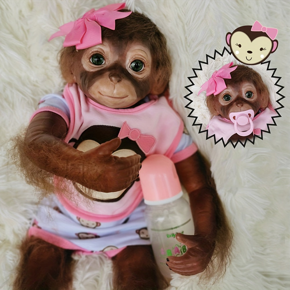 Monkey Reborn Dolls Soft Vinyl and Cloth Body with Monkey Outfits