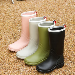 Women's Mid Calf Rain Boots Waterproof Outdoor Footwear