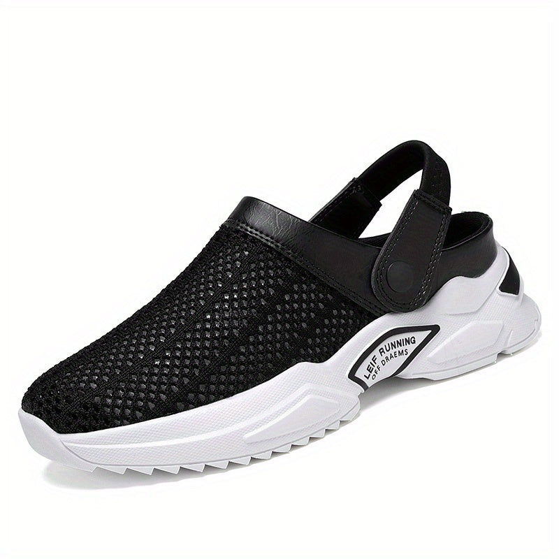 Men's Hollow Out Slip On Mules Breathable Summer Sandals