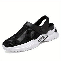 Men's Hollow Out Slip On Mules Breathable Summer Sandals
