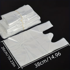 100/200 Pcs Transparent Plastic Bags for Grocery Store Shopping