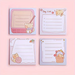 Cat Sticky Notes Cartoon Style 80 Sheets