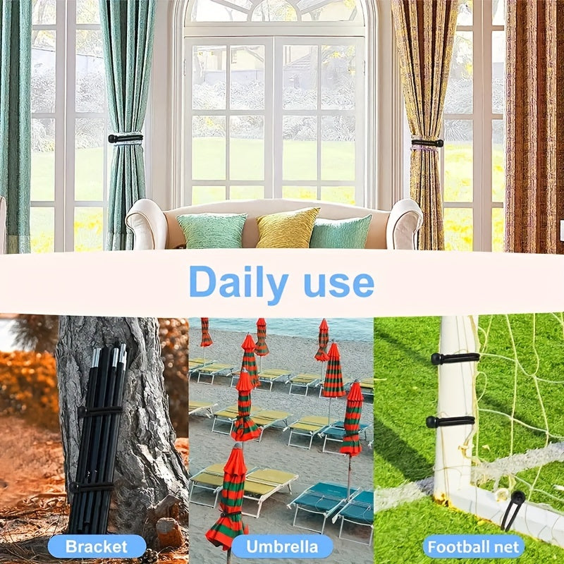 25pcs Camping Tent Elastic Strapping Rope Bungee Cable Management Strap
