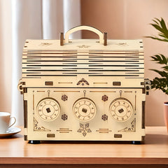 3D Wooden Puzzle Treasure Chest Brain Teaser Model Building Kit