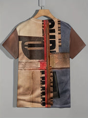 Men's 3D Graphic T Shirt Collage Style Active Tee for Summer