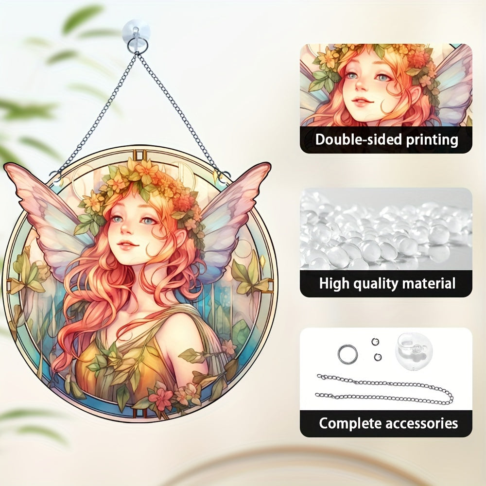 Acrylic Alien Fairy Girl Window Wall Decoration