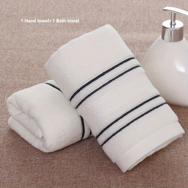 Soft Absorbent Bathroom Towel Set Hand Bath Towels Pure Cotton Skin Friendly