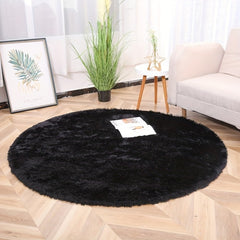 American Style Plush Velvet Round Rug