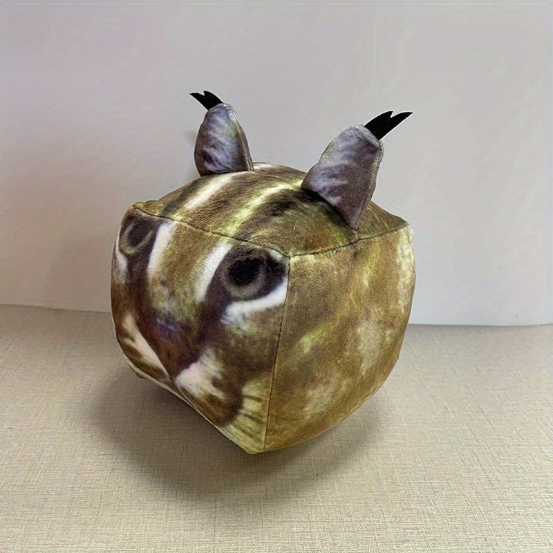 Caracal Cat Cube Body Pillow Soft Plushies Stuffed Animal Throw Pillow Doll Toy