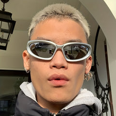 Y2K One piece Sunglasses Cyberpunk Mirror Lens Glasses UV400