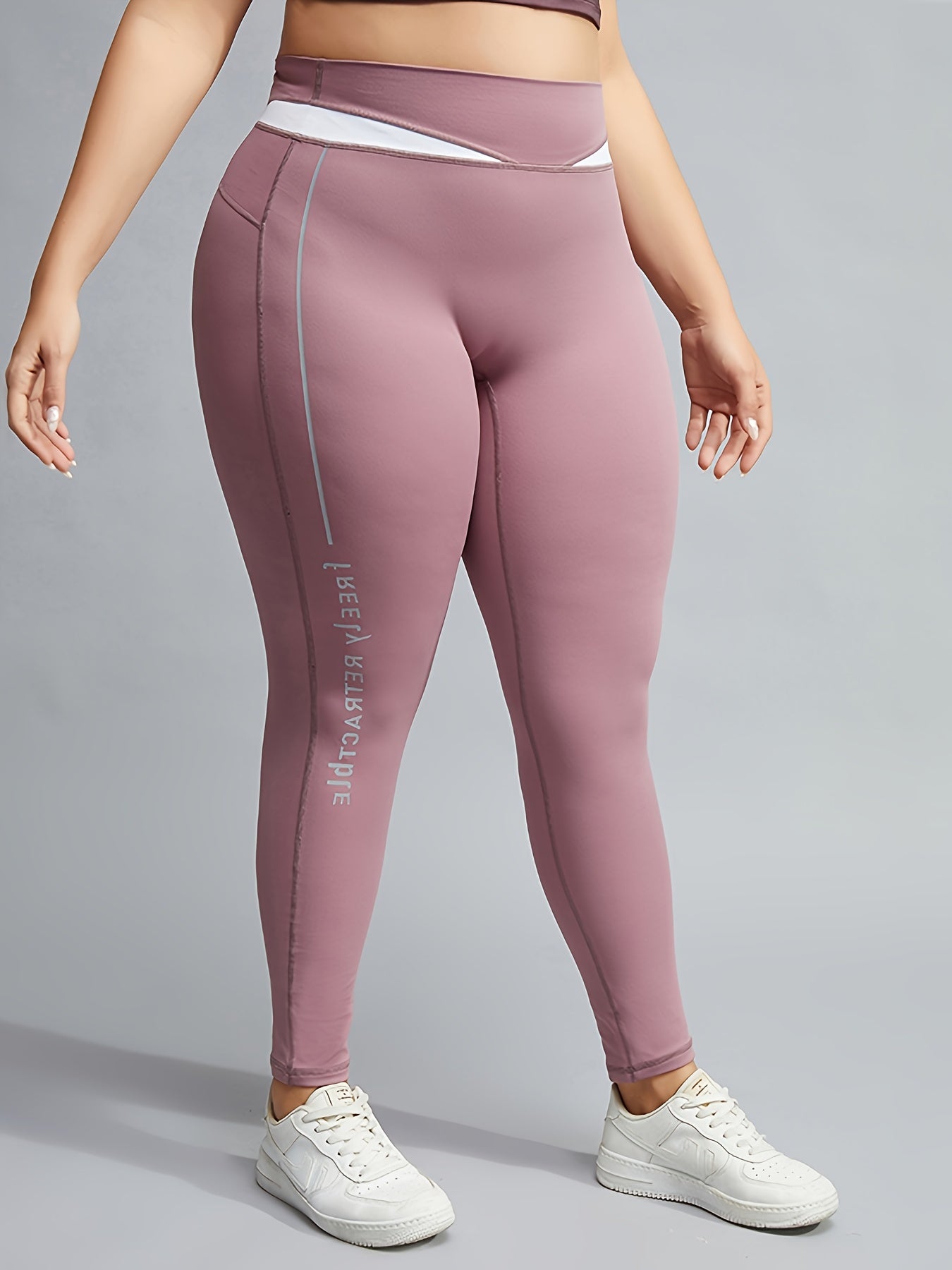  Letter Print High Waist Yoga Running Sports Leggings