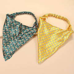 Geometric Anime Print Triangle Scarf Elastic Turban Bandana Head Wrap