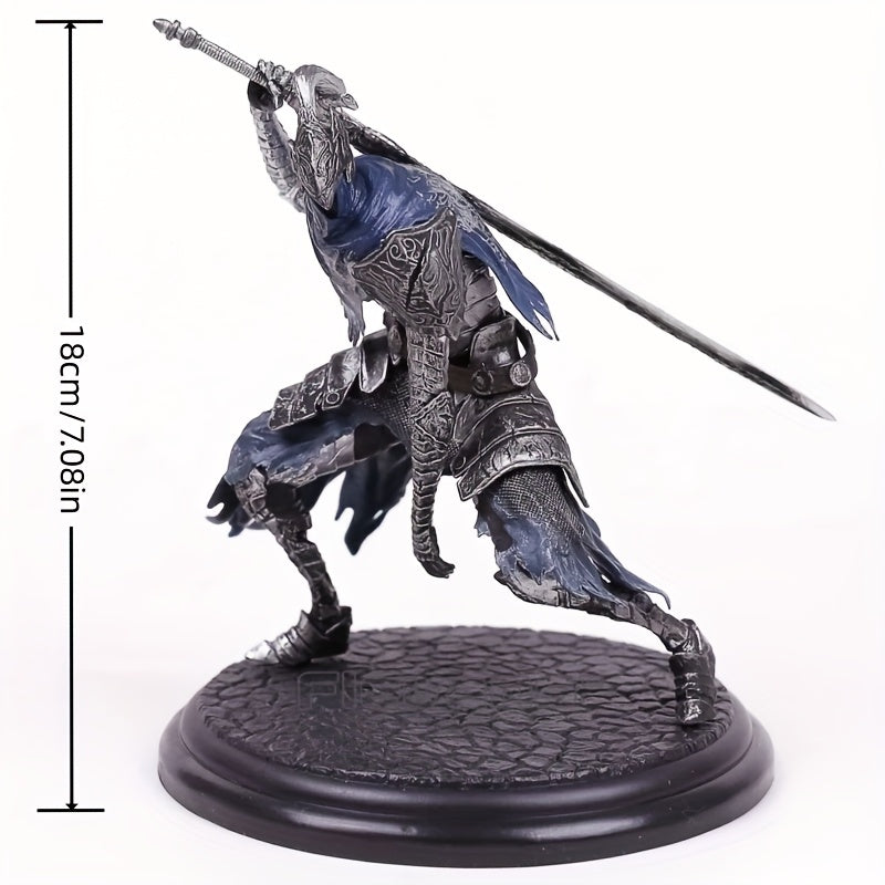 High PVC Figure Collectible Statue with Armor & Sword for Desktop Display