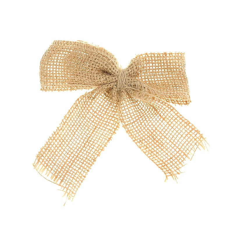 10pcs Jute Cloth Flowers Wedding Party Decor DIY Crafts