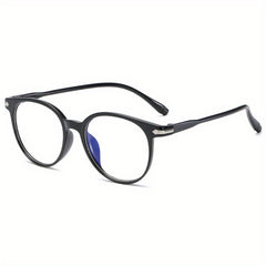 Retro Jelly Round Frame Clear Lens Computer Glasses