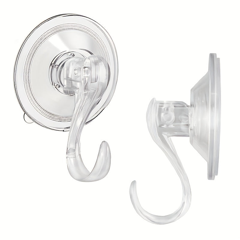 5pcs Strong Suction Cup Hook Waterproof Bathroom Punch Clear Wall Hook