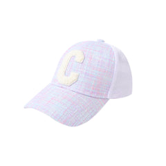 C Letter Peaked Hat Women Summer Shade Breathable Mesh Hat