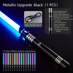 2-in-1 Metal Gravity Sensing Light Sword Rechargeable Toy Sword