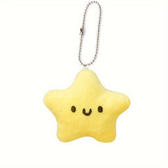 Star Plush Toy Doll Keychain Soft Backpack Decor Accessory