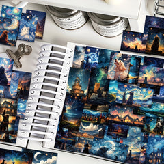 50pcs Starry Sky Animal Stickers - Laptop Helmet Desktop Water Cup Decora