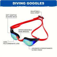 Professional Racing Goggles Anti-fog HD Plated Lenses