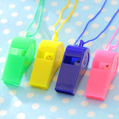 24pcs Portable Plastic Whistle for Sports and Emergencies