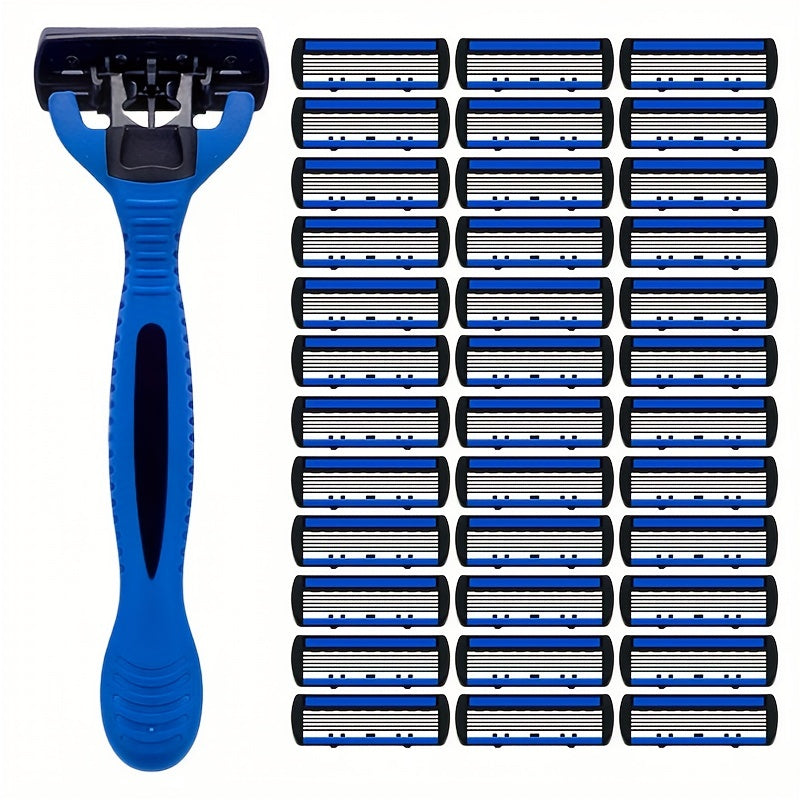 6-Layer Manual Safety Razor Set Stainless Steel Blades