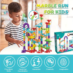 Colorful Marble Run Building Blocks 3D Rolling Maze Game for Kids