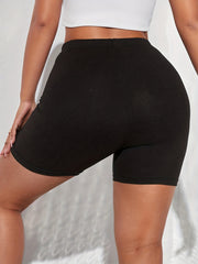 Blessed Print Biker Shorts High Waist Skinny Casual Short Leggings