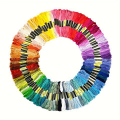200pcs 8m 6 Shares Cross Stitch Embroidery Thread - 200 Colors